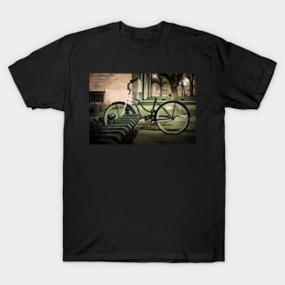 without a saddle on the bike, you have to stand T-Shirt